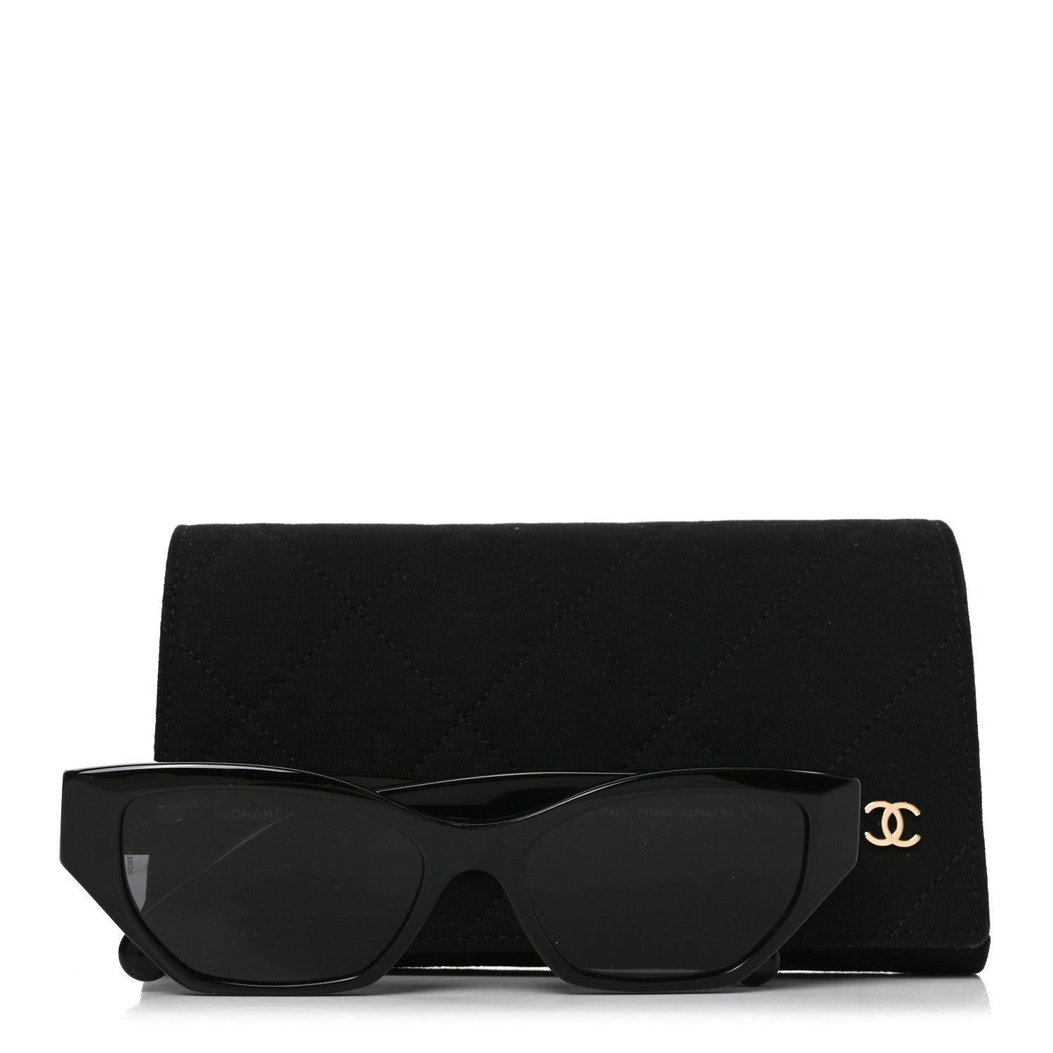 Chanel Acetate Cat Eye Sunglasses 71785A Black 1954251 – FASHIONPHILE