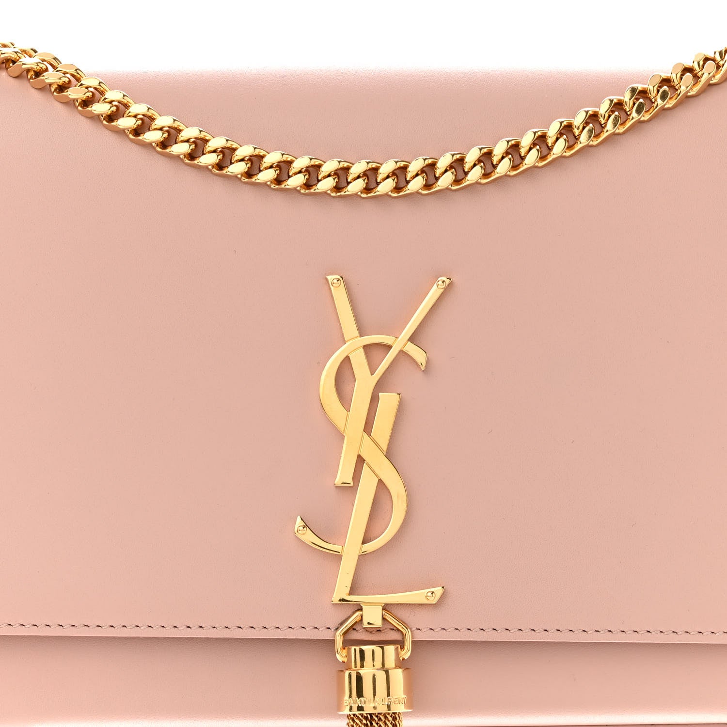Saint Laurent Grain De Poudre Medium Classic Monogram Kate Tassel Satchel Pale Blush 6 of 8