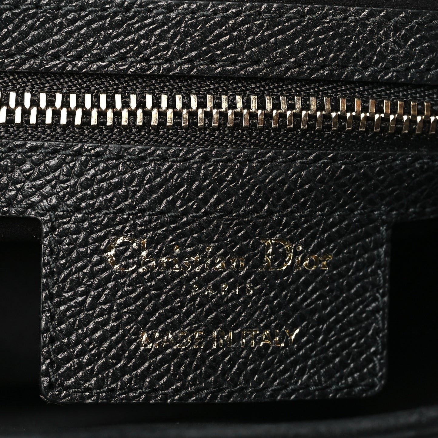 Grained Calfskin Saddle Bag With Strap Black