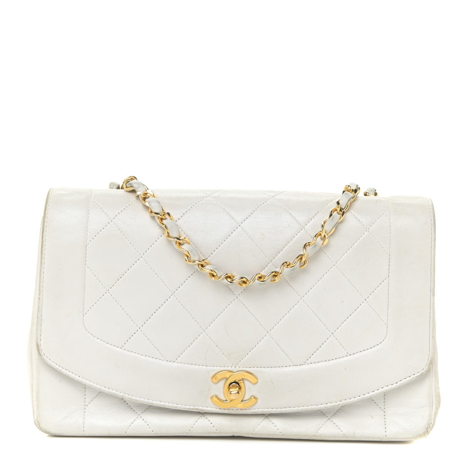 Chanel Lambskin Quilted Medium Single Flap White 1 of 23