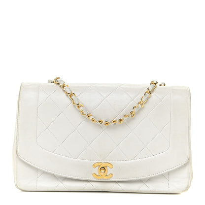 Chanel Lambskin Quilted Medium Single Flap White 1 of 23