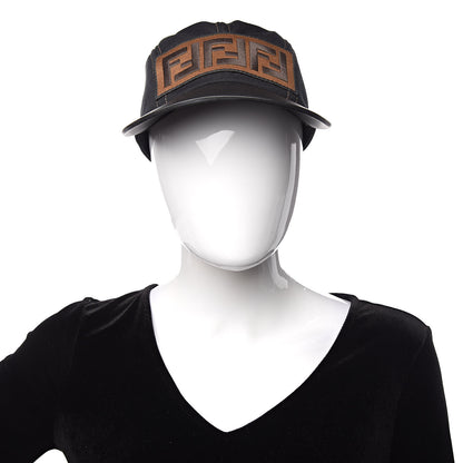 Fendi Canvas Vitello FF Baseball Hat Black 2 of 10