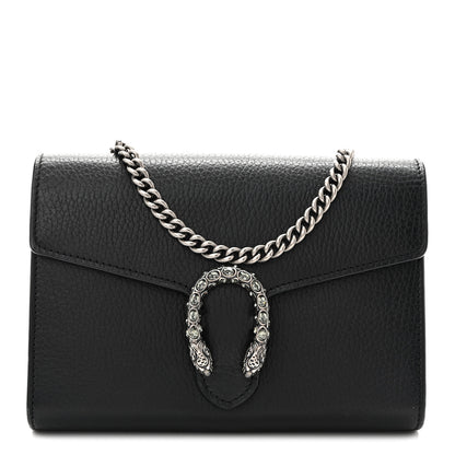 Gucci Calfskin Mini Dionysus Chain Wallet Black Black 1 of 16