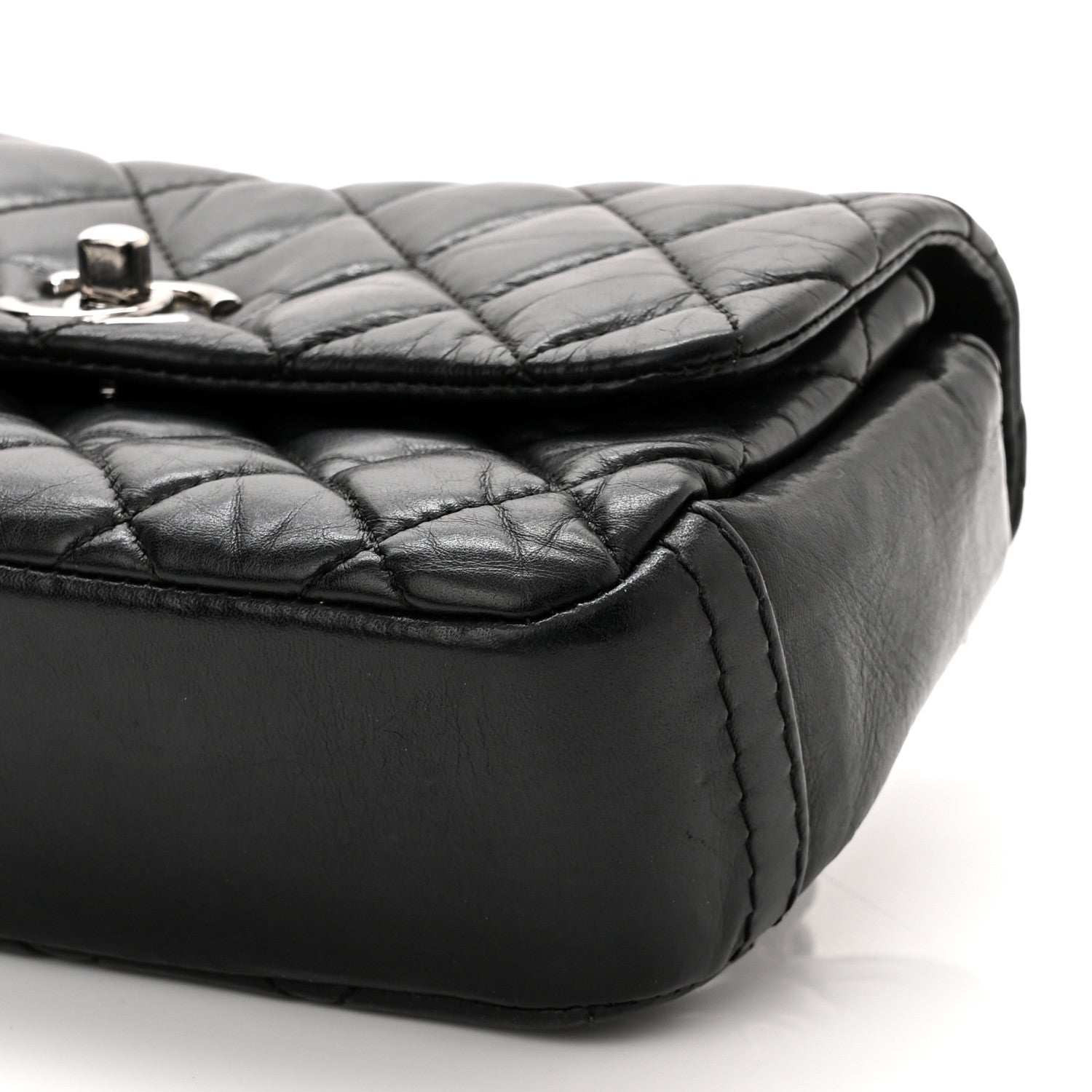 Chanel Aged Calfskin Quilted Mini Lady Pearly Flap Black 9 of 10