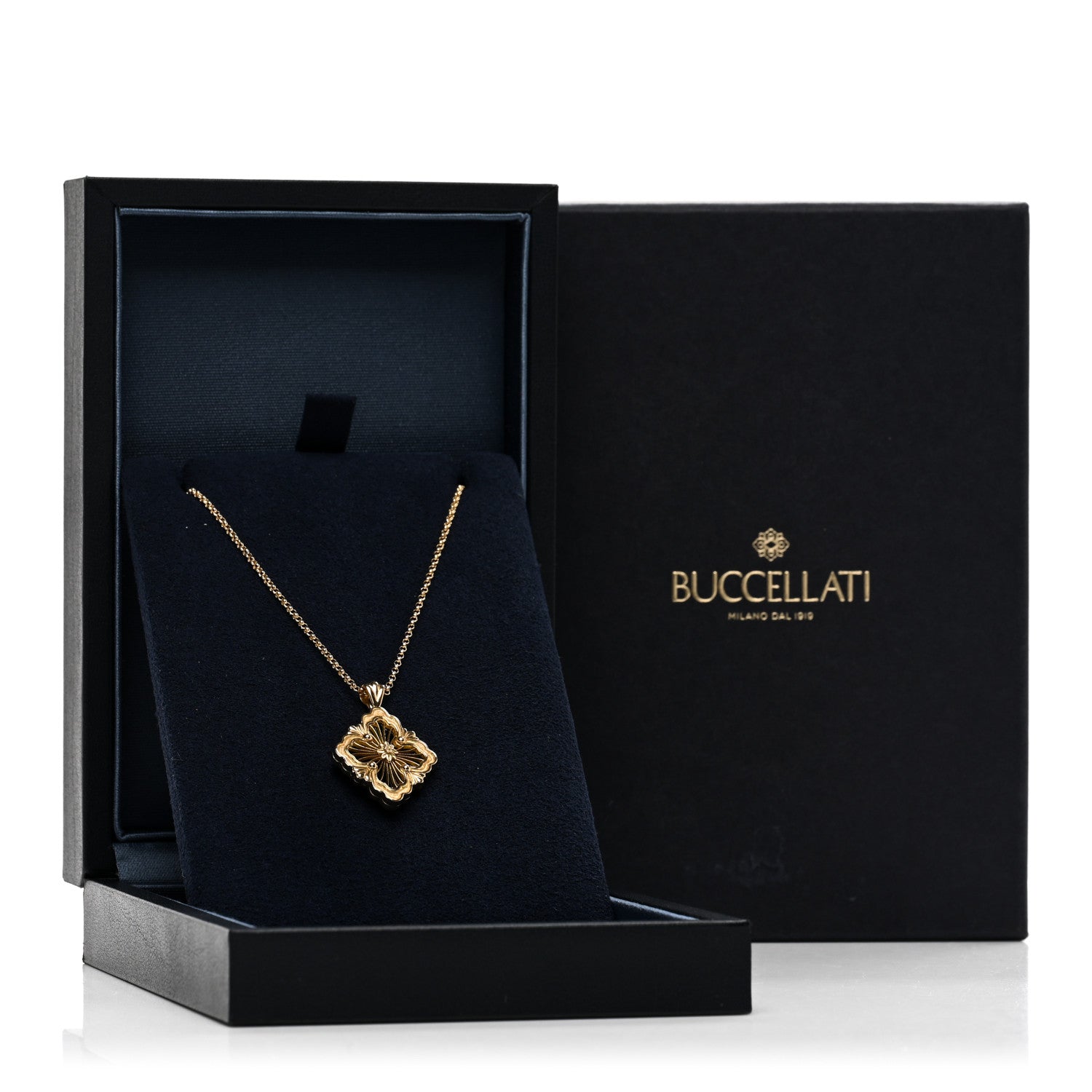 Buccellati 18K Yellow Gold Black Onyx Opera Tulle Necklace 5 of 5
