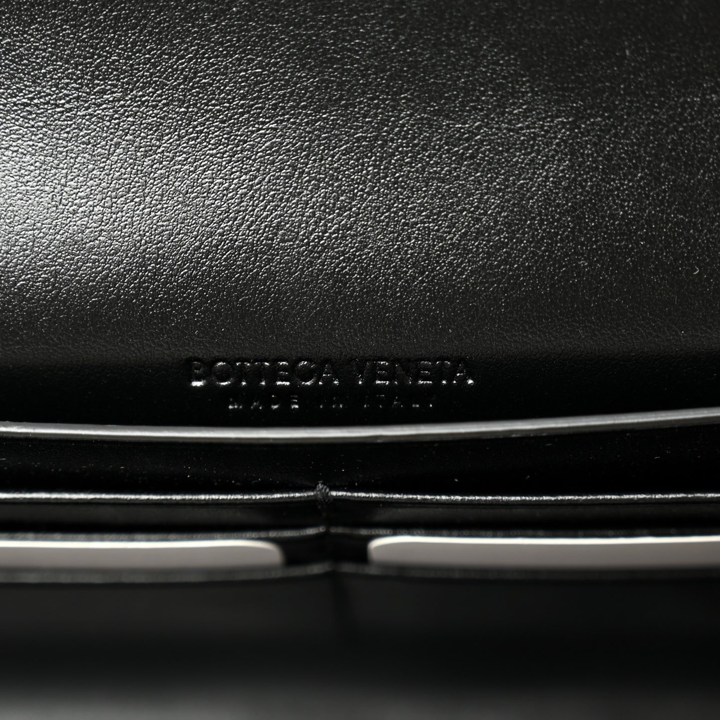 Nappa Intrecciato Long Andiamo Top Handle Clutch Black