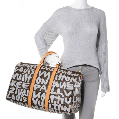 Louis Vuitton Graffiti Keepall 50 Silver 2 of 7