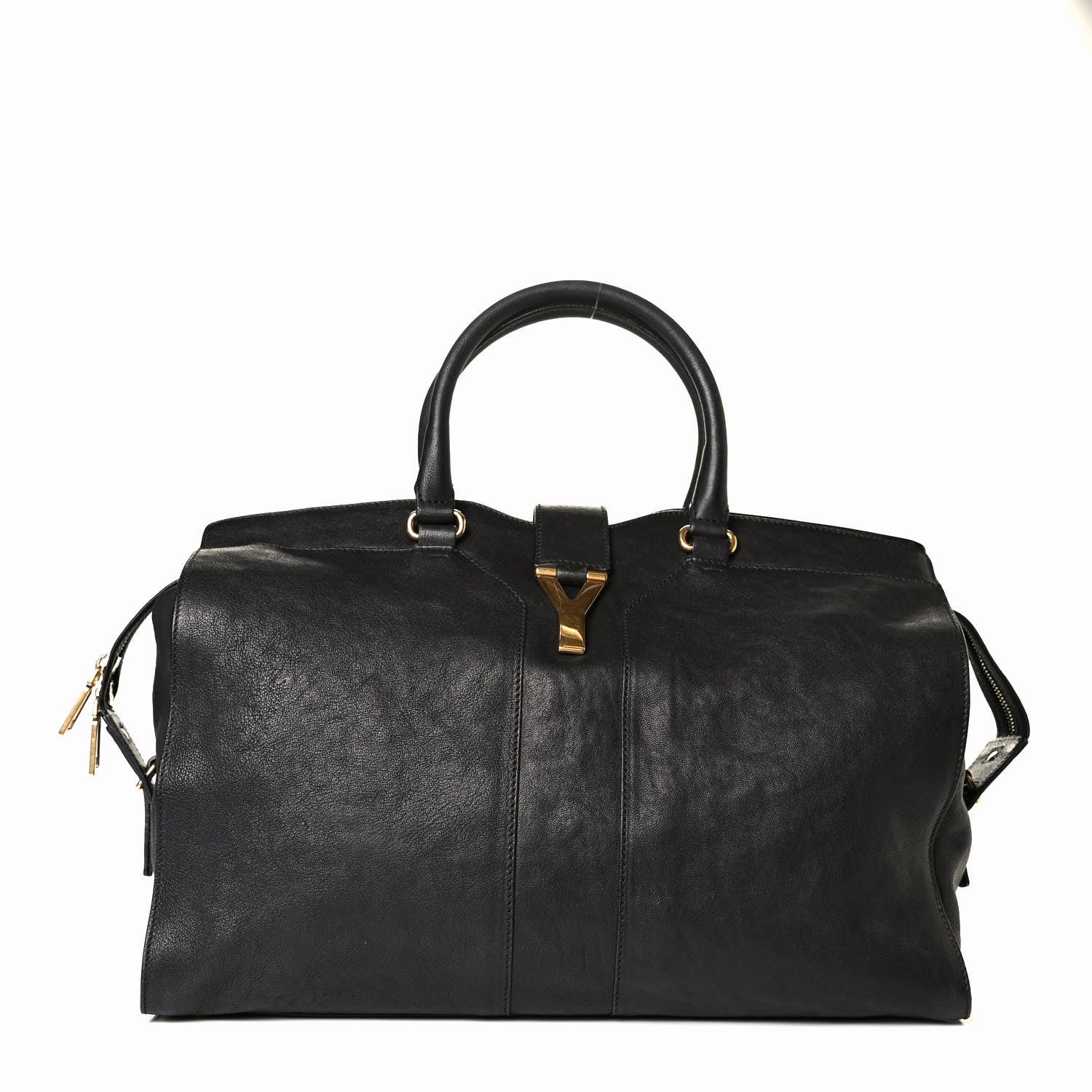 Saint Laurent Sheepskin Large Cabas ChYc Black 1 of 7