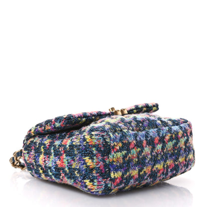 Chanel Tweed Quilted Medium Chanel 19 Flap Dark Multicolor 4 of 11