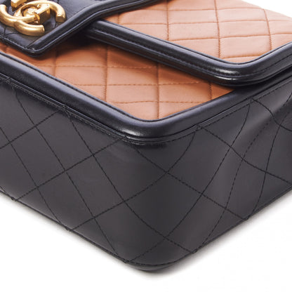 Chanel Lambskin Quilted Large Elegant CC Flap Beige Black 4 of 9
