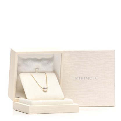 Mikimoto 18K Yellow Gold Akoya Pearl 6mm Single Pendant Necklace 5 of 5