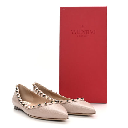 Valentino Garavani Nappa Rockstud Ballerina Flats 36 Poudre 10 of 10