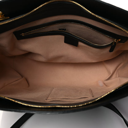 Gucci Guccissima Signature Large Shoulder Tote Bag Black 4 of 10