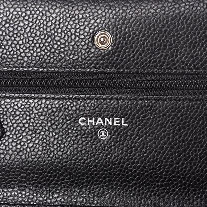 Chanel Caviar Quilted Wallet On Chain WOC Black 6 of 9