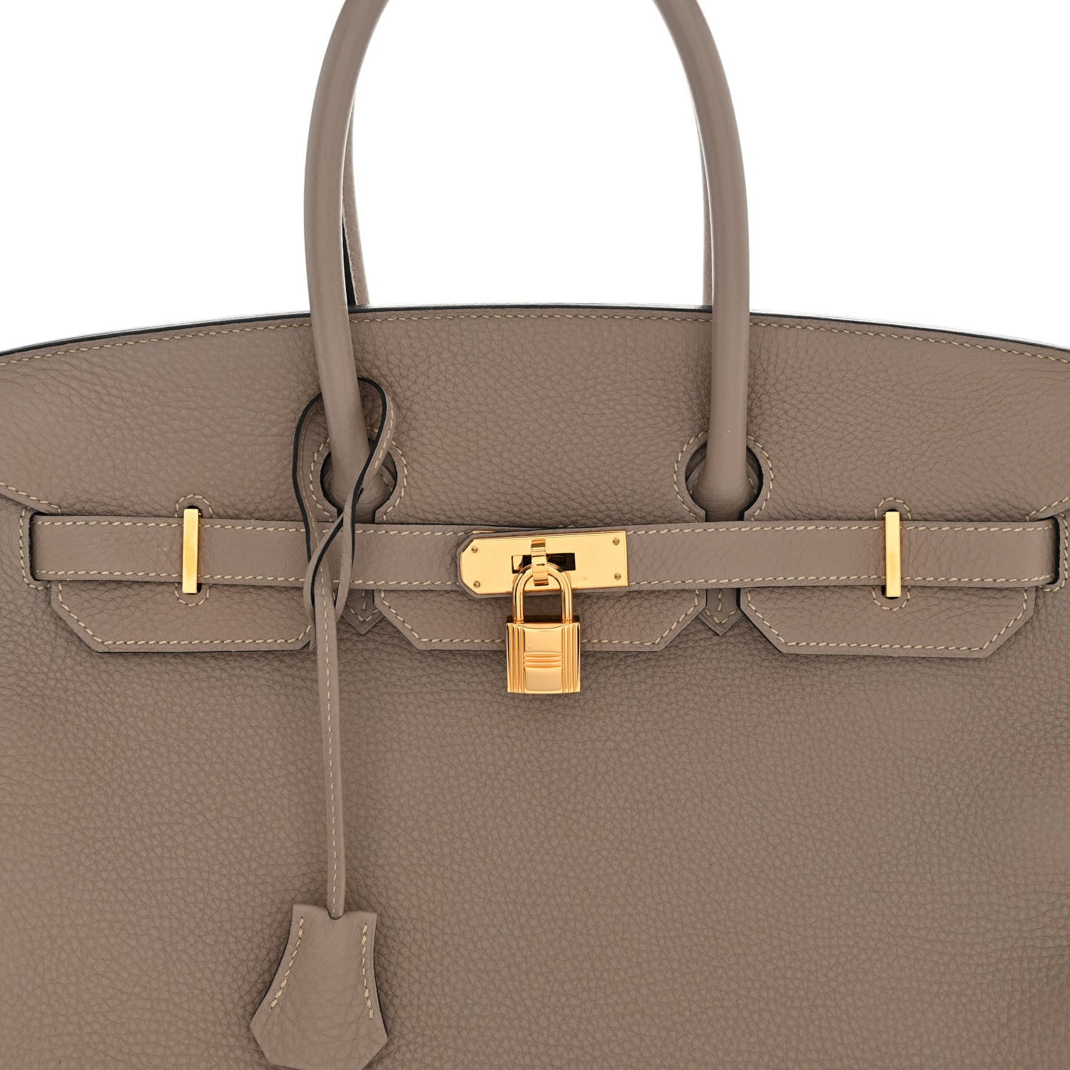 Hermes Togo Horseshoe Birkin 35 Gris Tourterelle Rose Tyrien 12 of 12