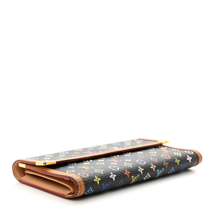 Louis Vuitton Monogram Multicolor Porte Tresor International Wallet Black 4 of 11