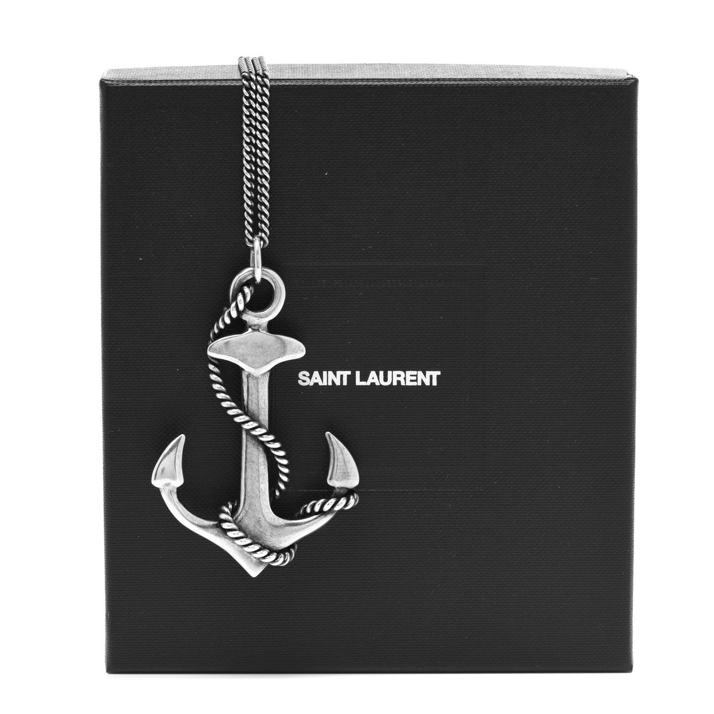Metal Anchor Necklace Silver