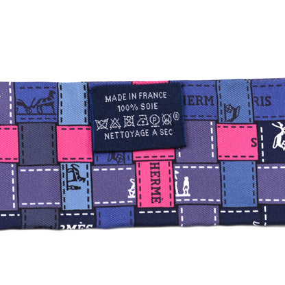 Hermes Silk Bolduc Au Carre Twilly Blue Jean Rose Vif Gris 4 of 4