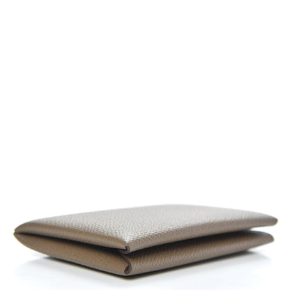 Hermes Epsom Calvi Card Case Etoupe 4 of 7