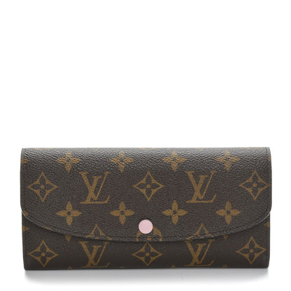 Louis Vuitton Monogram Emilie Wallet Rose Ballerine 1 of 7