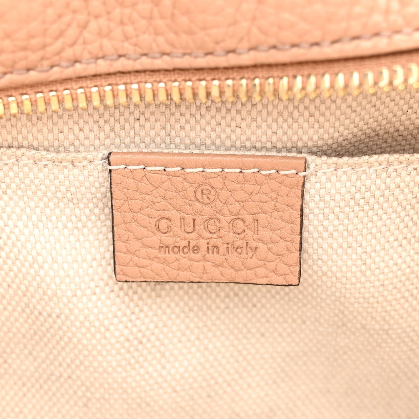 Pebbled Calfskin Small Soho Disco Bag Camelia