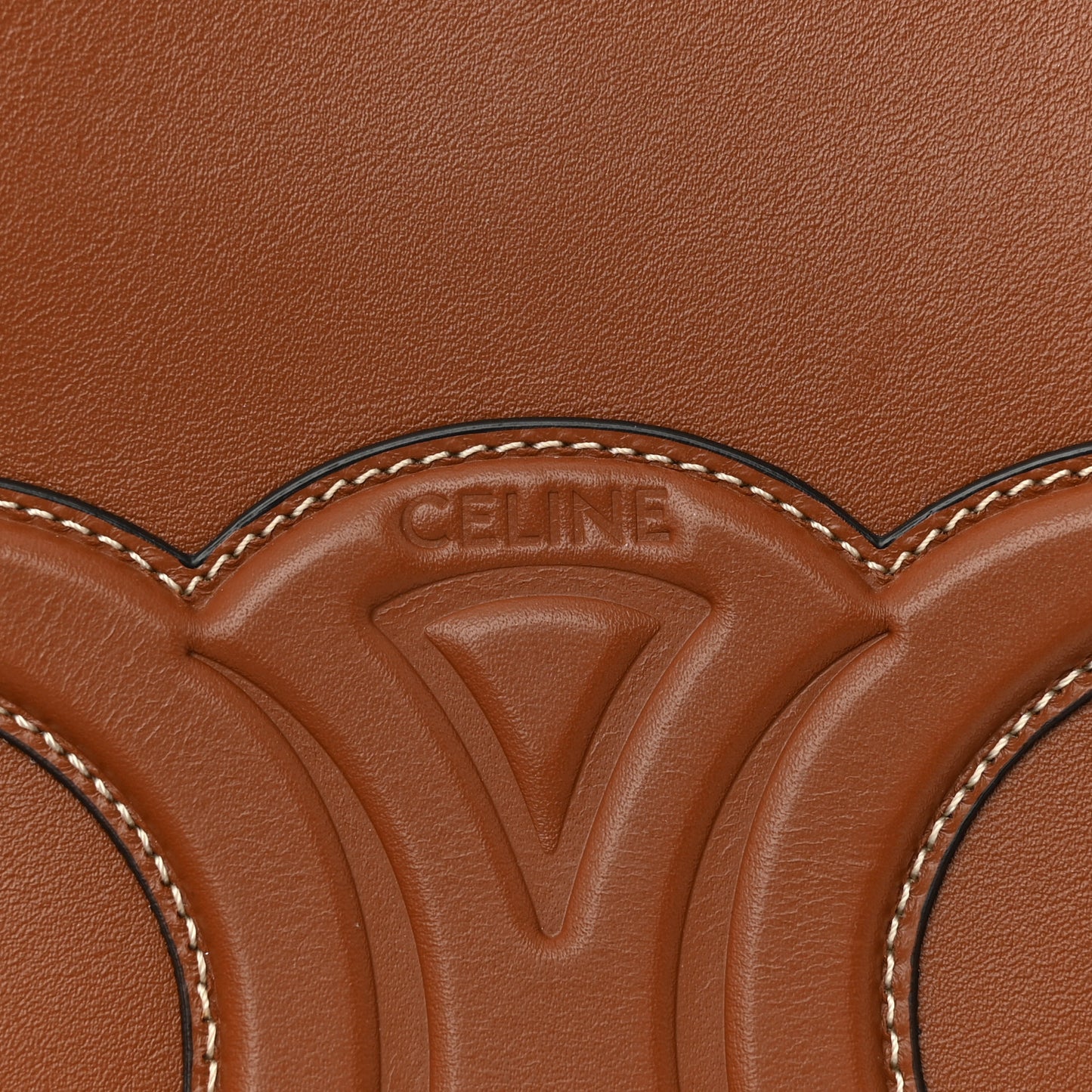 Smooth Calfskin Small Cuir Triomphe Bucket Bag Tan