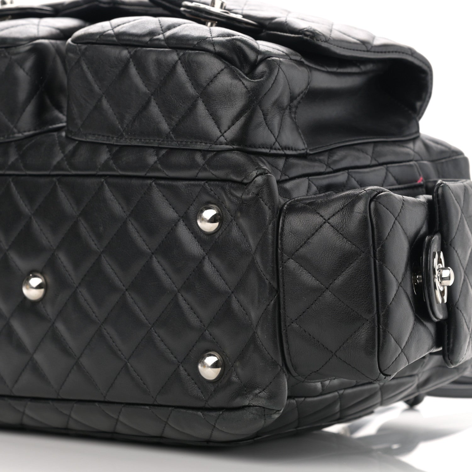 Chanel Calfskin Quilted Large Cambon Multipocket Reporter Black 10 of 17