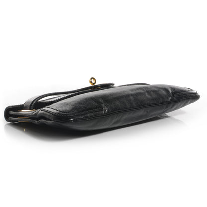 Balenciaga Leather Lune Clutch Black 4 of 7