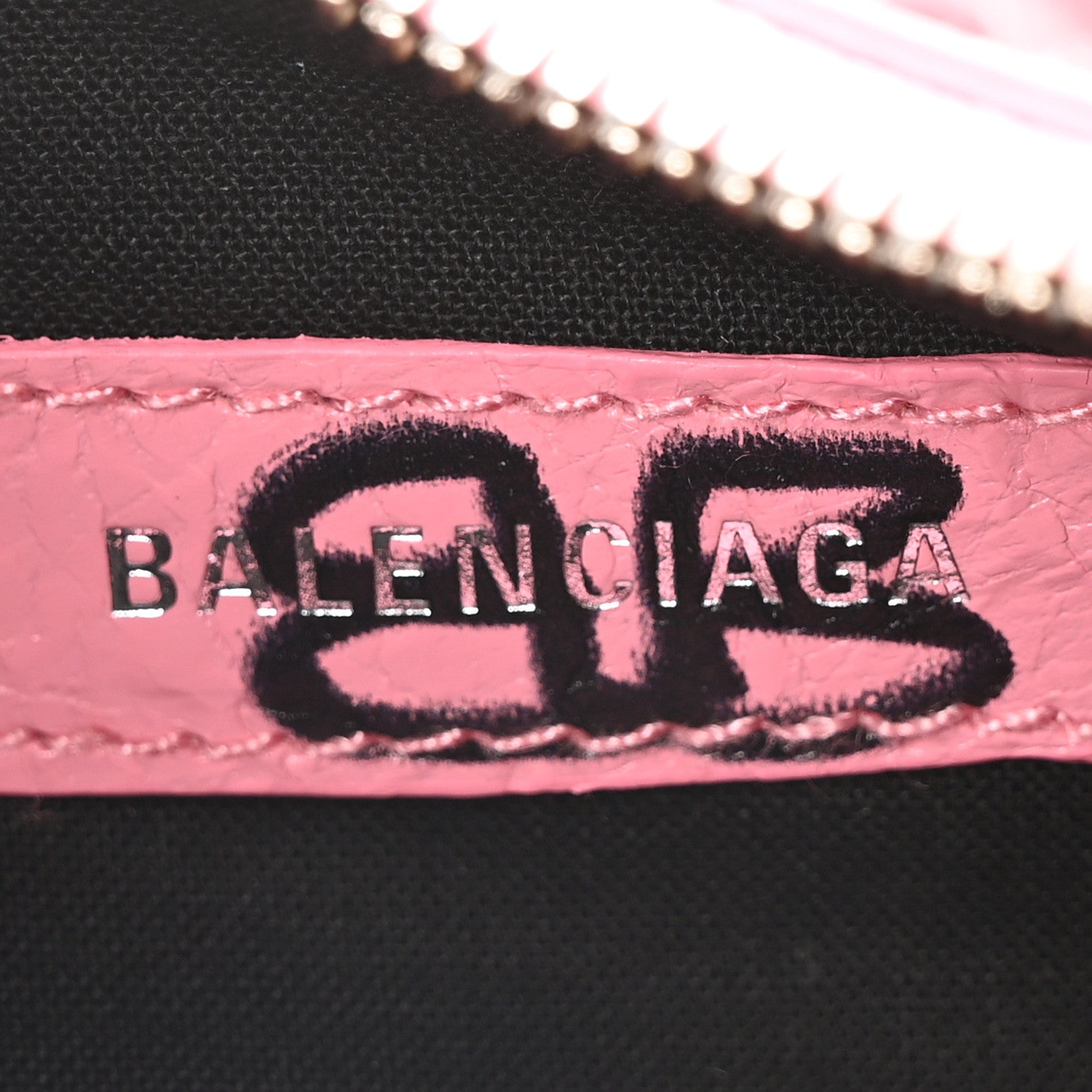 Balenciaga Agneau Arena Graffiti Le Cagole Shoulder Bag XS Sweet Pink 6 of 11