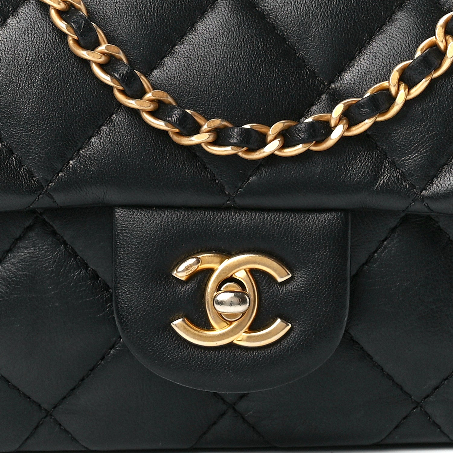 Chanel Lambskin Quilted Mini Heart Charms Flap Black 9 of 12