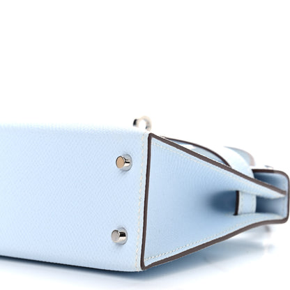 Hermes Epsom Mini Kelly Sellier 20 Bleu Brume 10 of 10