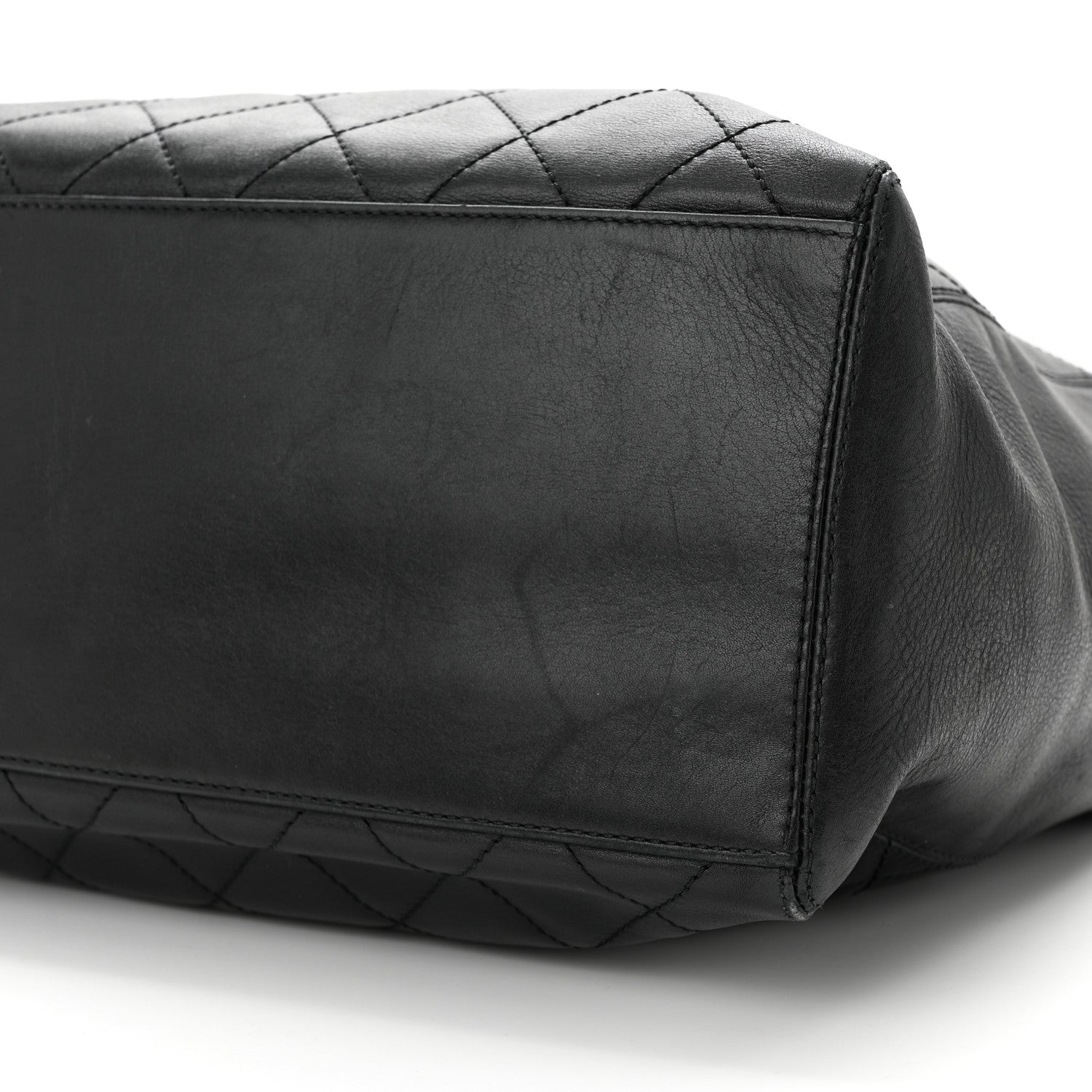 Chanel Lambskin Quilted Shopping Tote Black 11 of 11