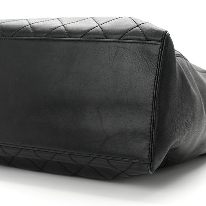 Chanel Lambskin Quilted Shopping Tote Black 11 of 11