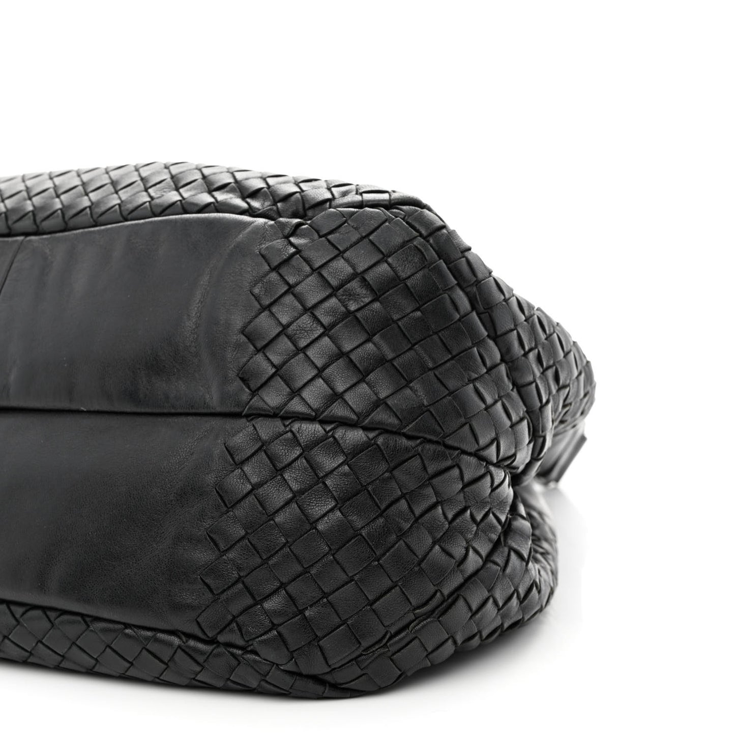 Nappa Intrecciato Medium Campana Hobo Black
