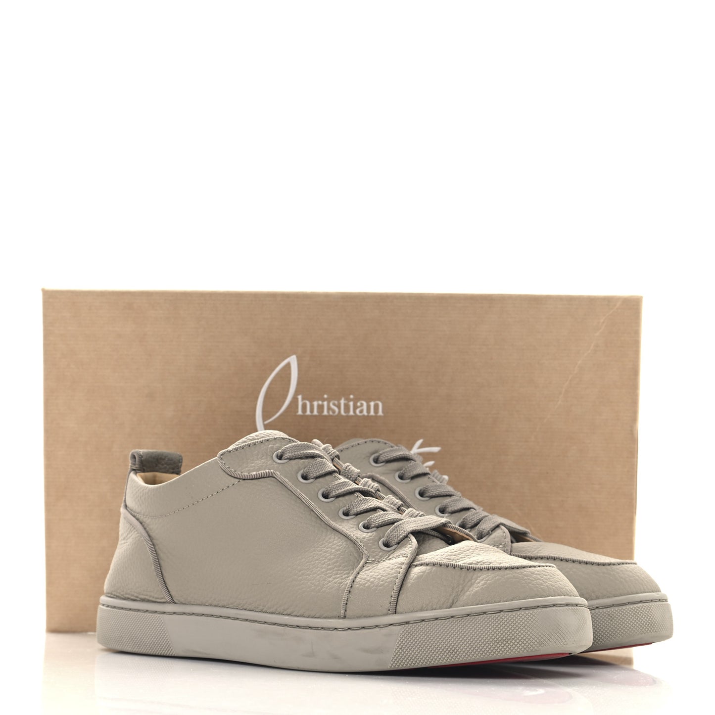 Grained Calfskin Rantulow Orlato Flat Sneakers 43 Goose