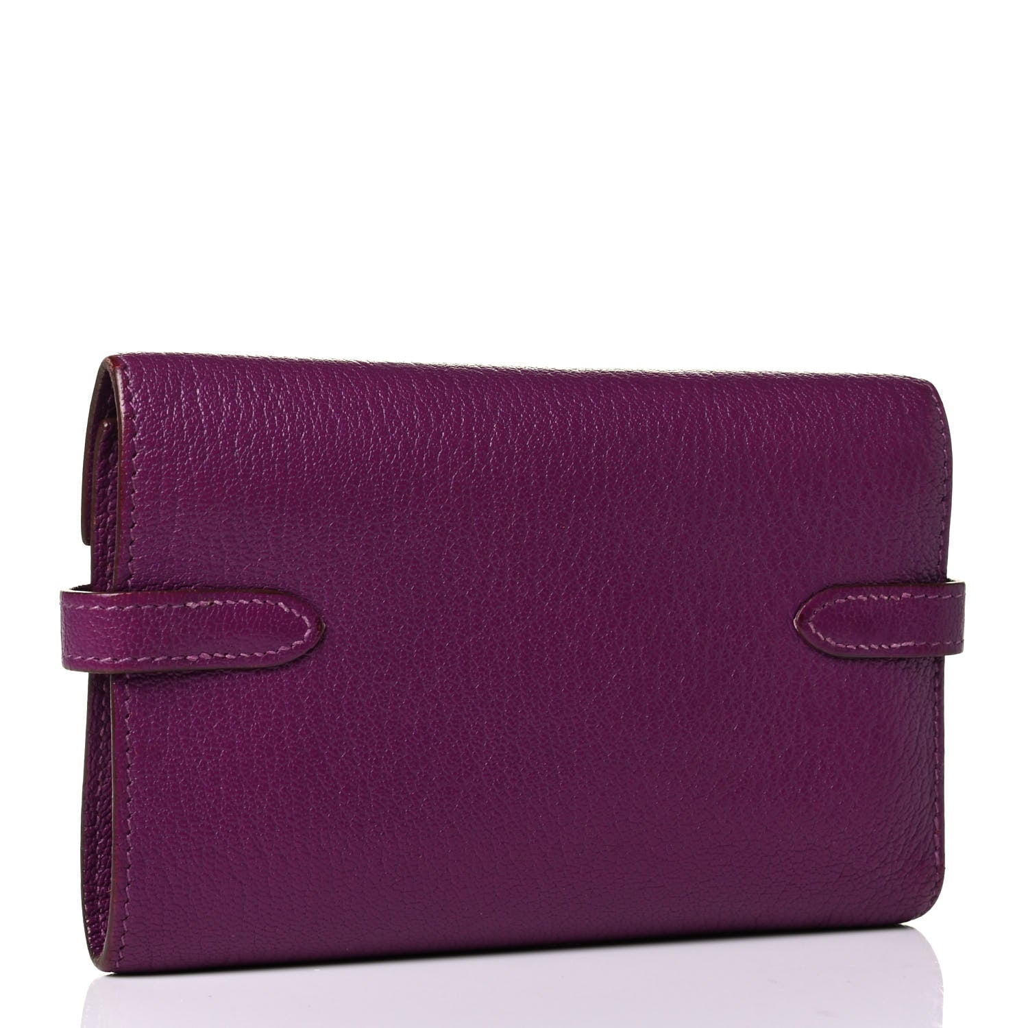 Hermes Chevre Mysore Medium Kelly Wallet Anemone 2 of 8