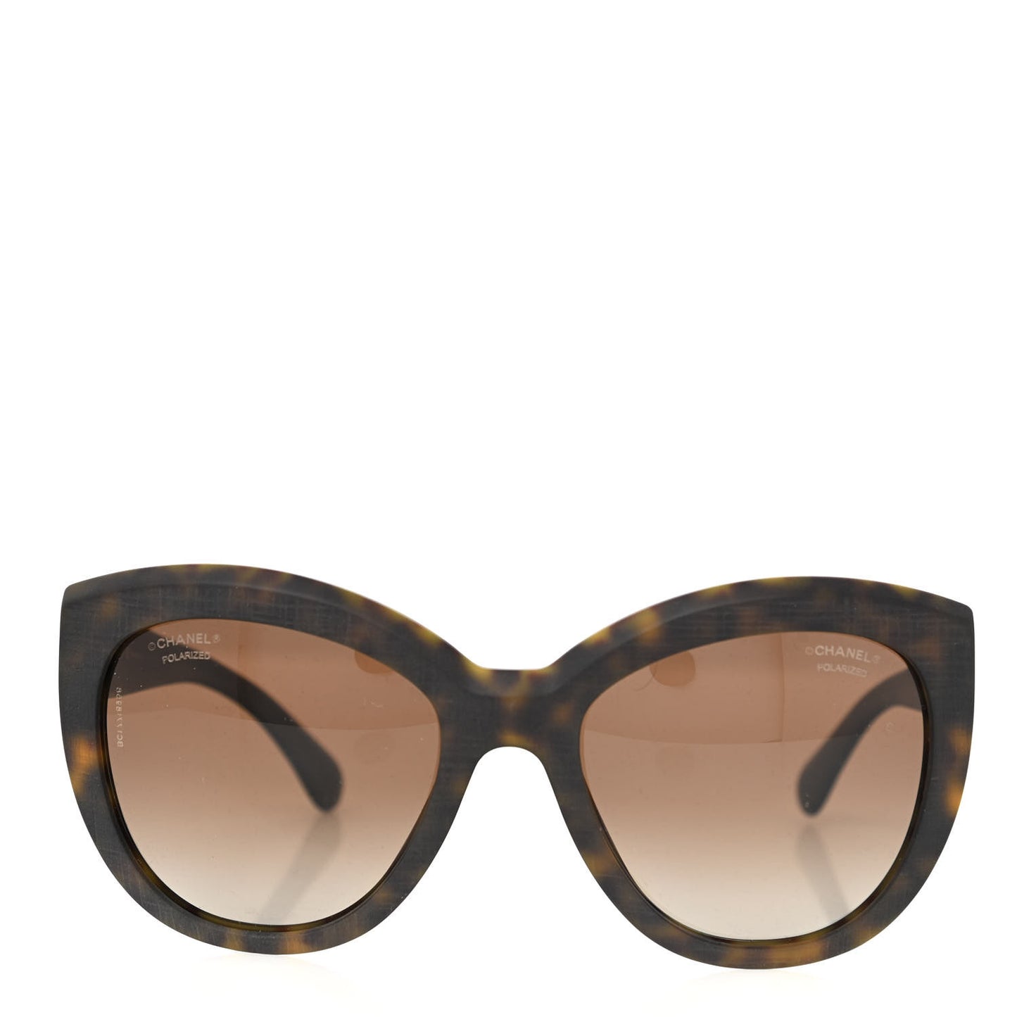 Tweed Effect CC Polarized Butterfly Signature Sunglasses 5332 Havana