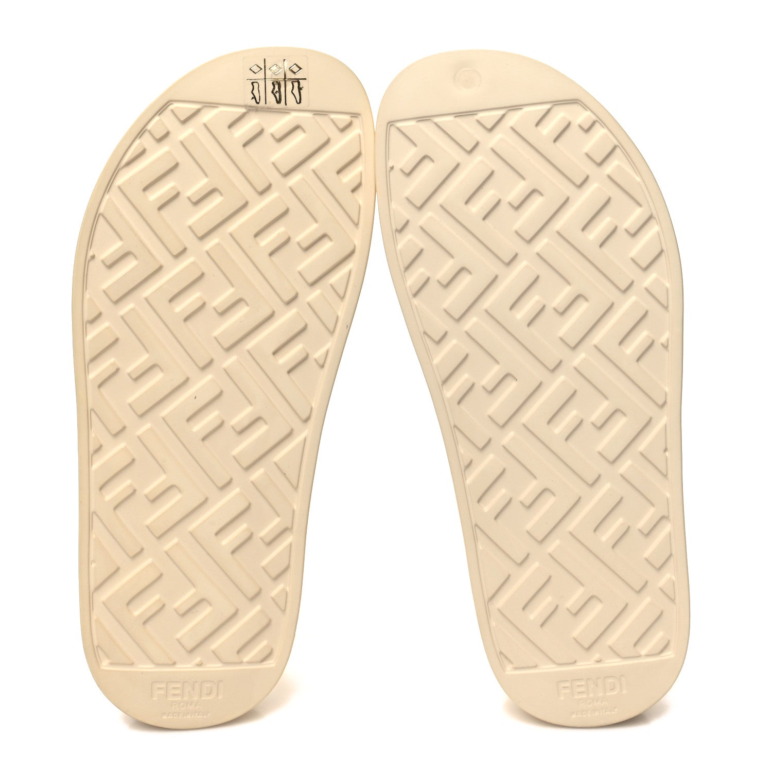 Fendi Rubber FF Sporty Hiker 25mm Sandals 38 Chalk 5 of 8