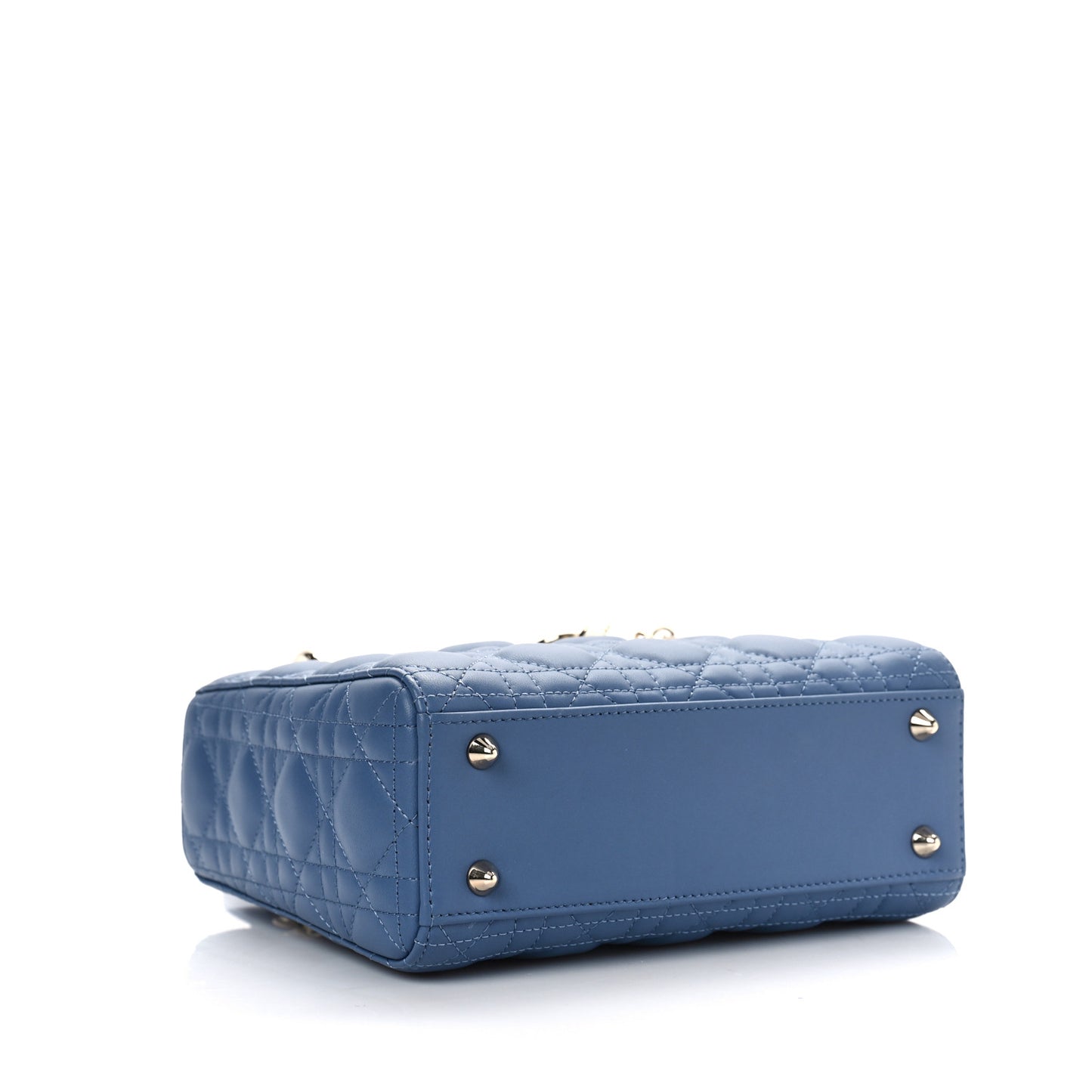 Lambskin Cannage Small My Lady Dior Blue Grey