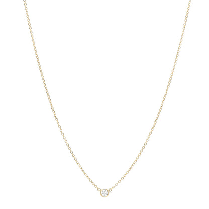 Tiffany 18K Yellow Gold Diamond .08ct Elsa Peretti Diamonds by the Yard Pendant Necklace 1 of 7