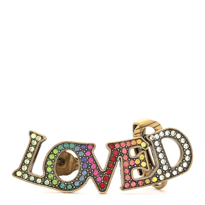 Gucci Gold Crystal Loved Ear Cuff Earring Multicolor 1 of 4