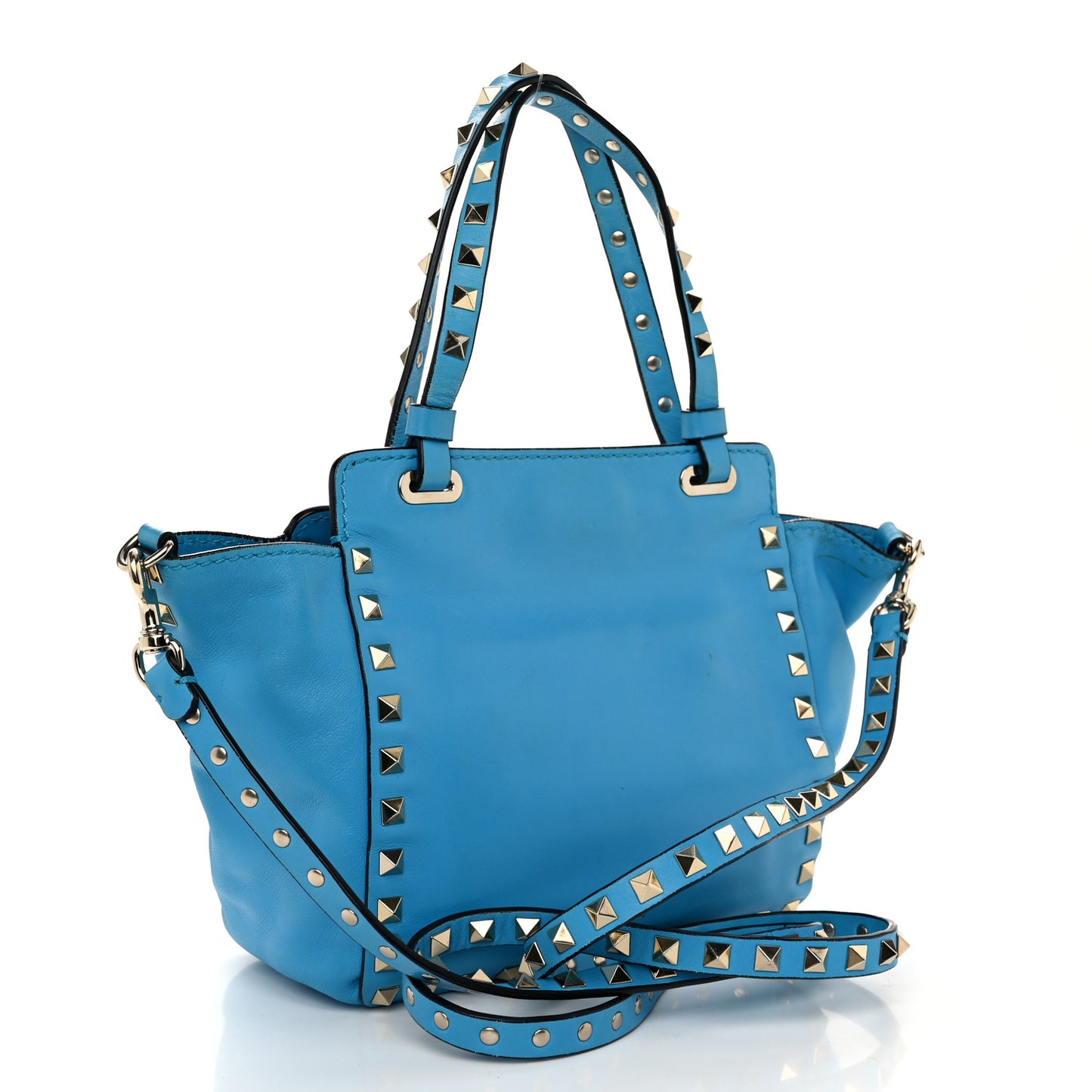 Vitello Mini Rockstud Tote Parrot