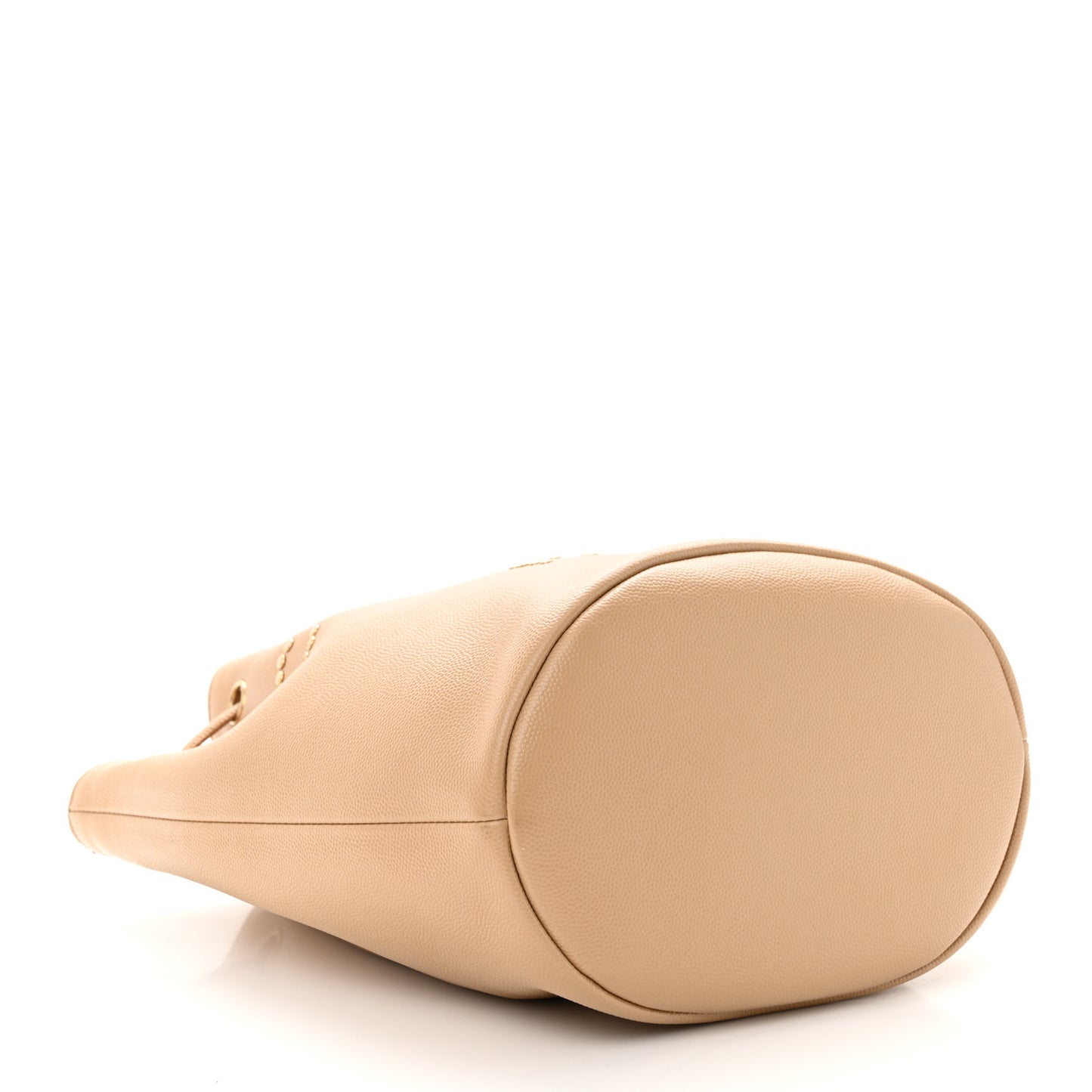 Caviar Deauville Drawstring Bucket Bag Beige