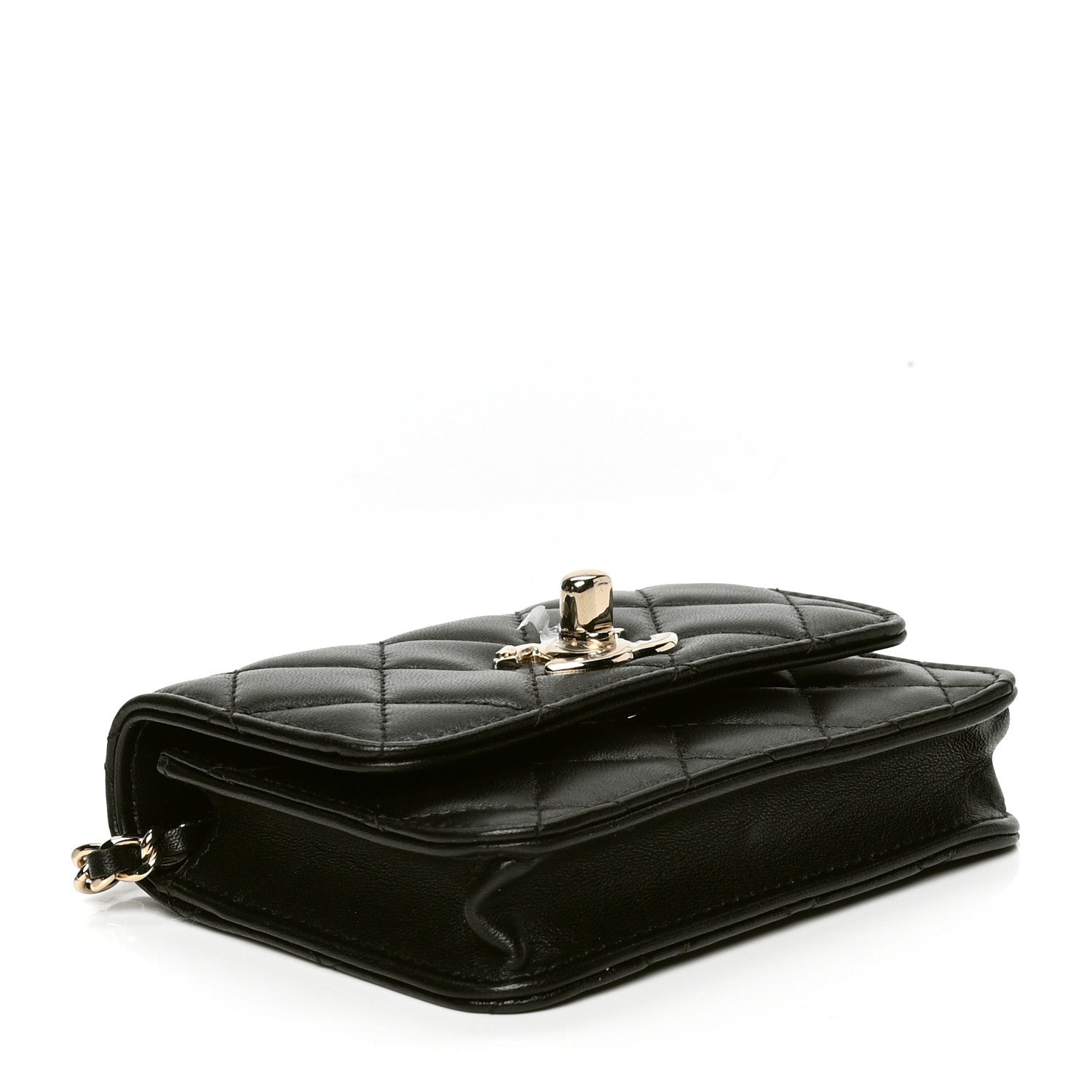 Chanel Lambskin Quilted Trendy CC Card Holder On Chain Black 3 of 4