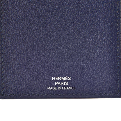 Hermes Epsom Evercalf Evercolor Sombrero Les Petits Chevaux Card Holder Bleu Encre Indigo Bleu Royal Bleu Obscur 6 of 8