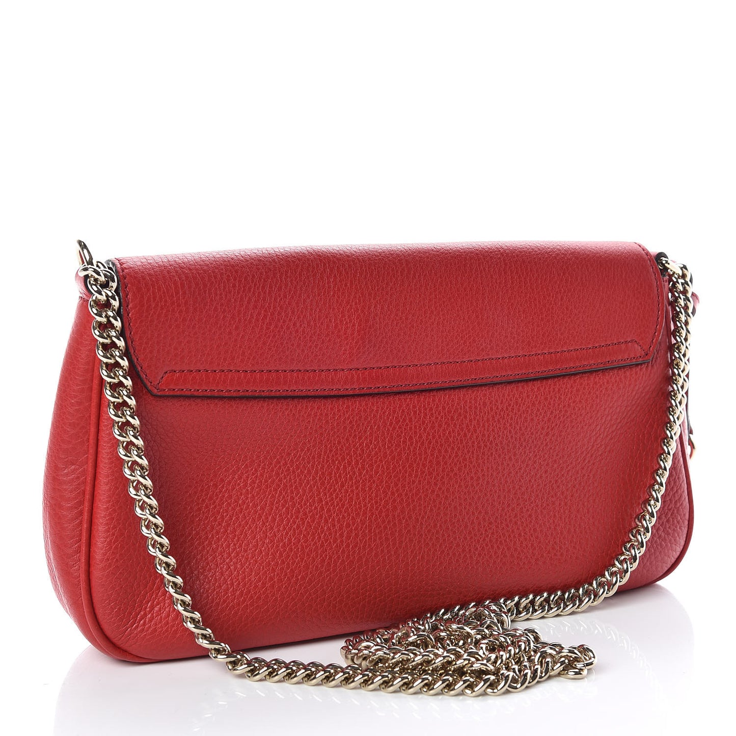 Pebbled Calfskin Medium Soho Flap Crossbody Tabasco Red