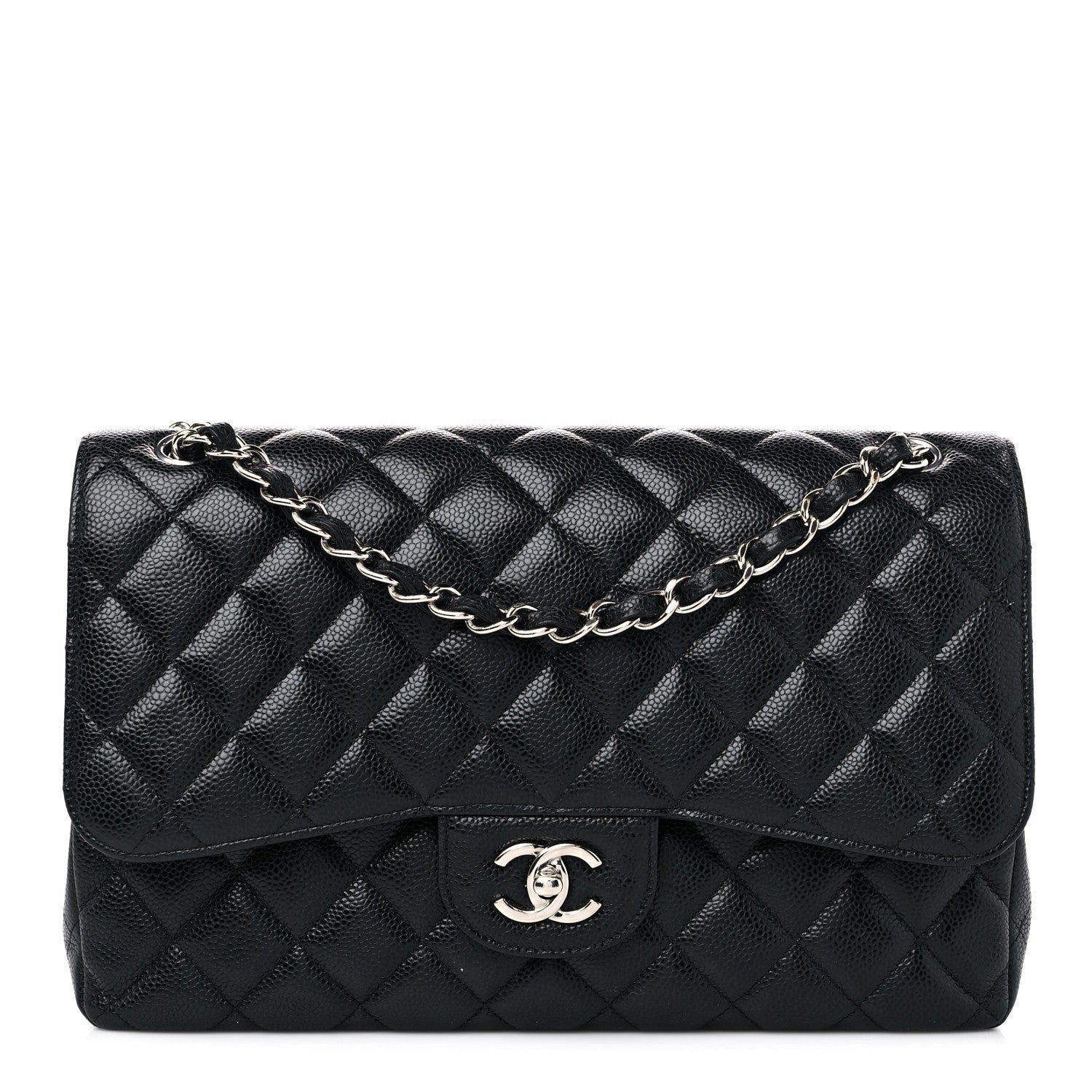 Chanel Caviar Quilted Jumbo Double Flap Black 1 of 14