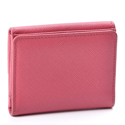 Prada Saffiano Metal Card Holder Peonia 2 of 8
