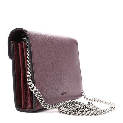 Gucci Dollar Calfskin Crystal Mini Dionysus Chain Wallet Vintage Bordeaux 3 of 11