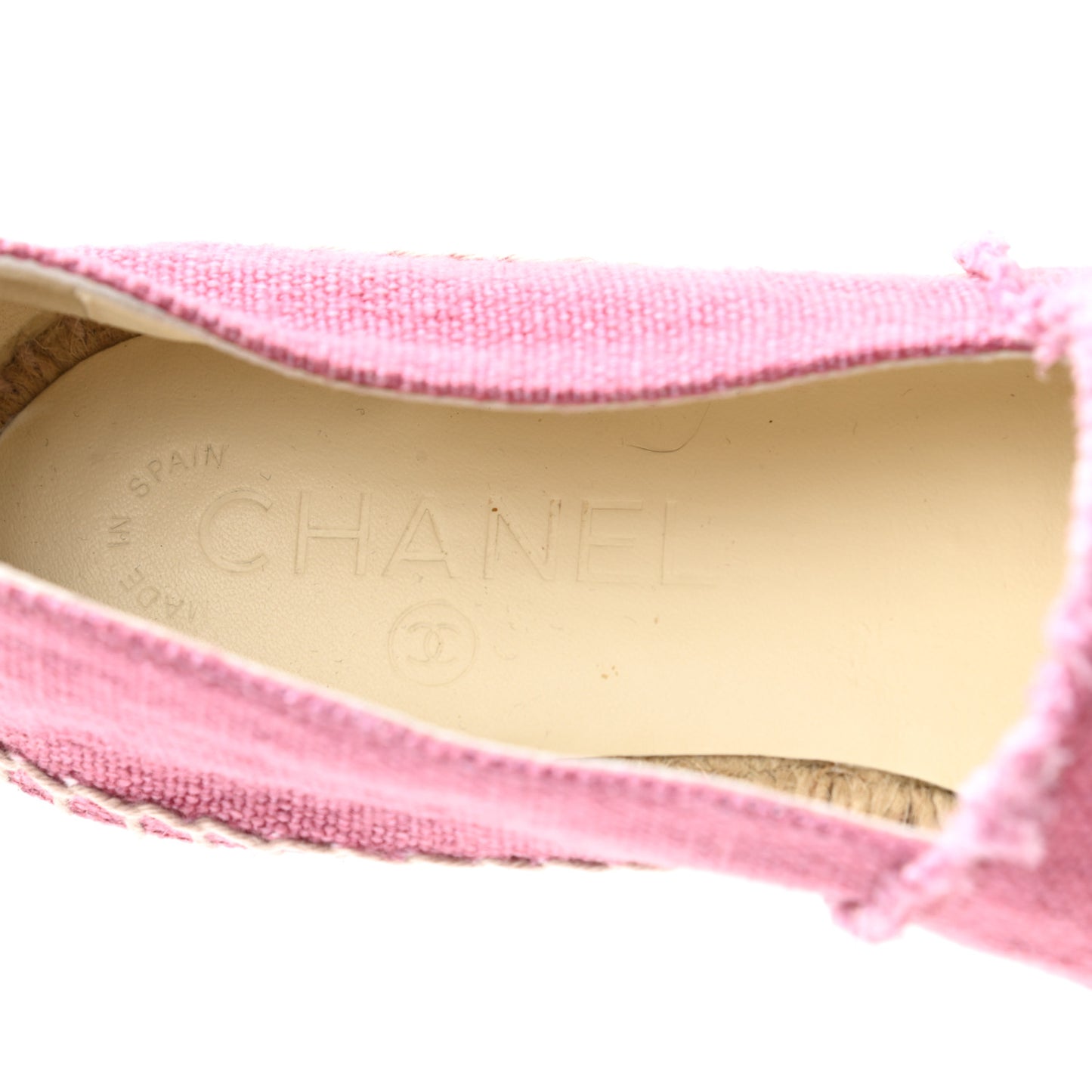 Linen CC Espadrilles 37 Pink Black